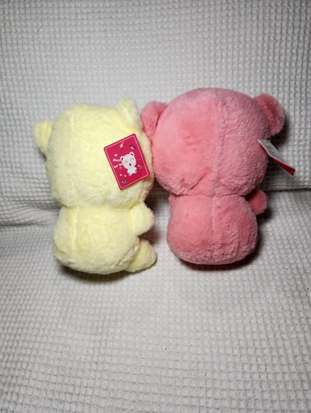 Plush Piglet Pair - Pink and Pale Yellow Soft Stuffed Animals